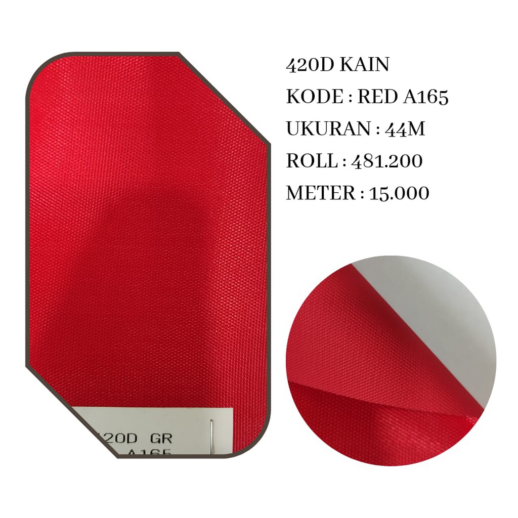 BAHAN KAIN DINIR PVC KAIN LENTUR KNGR 420D DINIR POLYESTER HARGA PERMETER