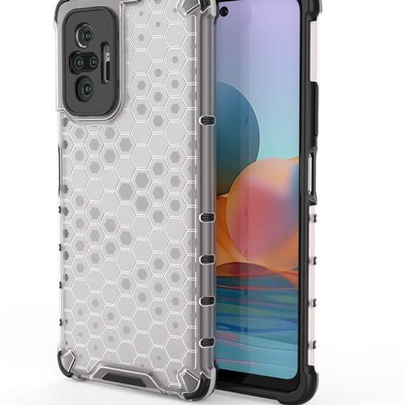 ✵ REDMI NOTE 10 / NOTE 10 PRO SOFT CASE RUGGED ARMOR HONEYCOMB SERIES - NOTE 10 PRO, GREY ☆