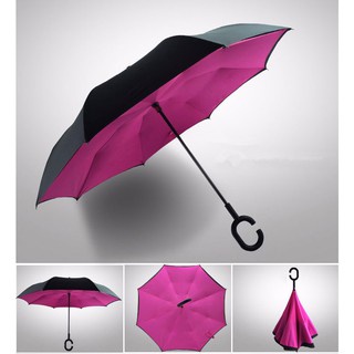 [DEASHOP] PAYUNG TERBALIK PAYUNG KAZBRELLA GAGANG C 2 LAPIS HIGH QUALITY - UPSIDE DOWN UMBRELLA