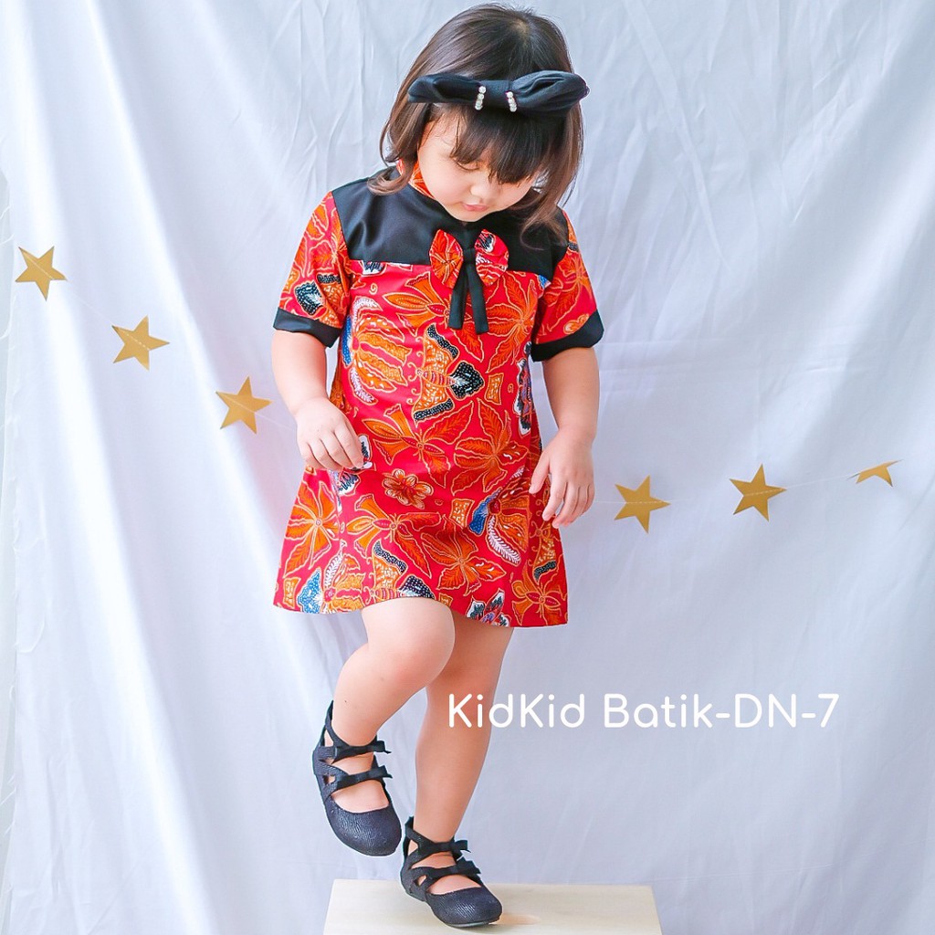 Dress Batik Anak Perempuan Tunik Anak Cewek Baju Anak Dress Batik Anak Perempuan Tunik Anak Cewek Baju Anak