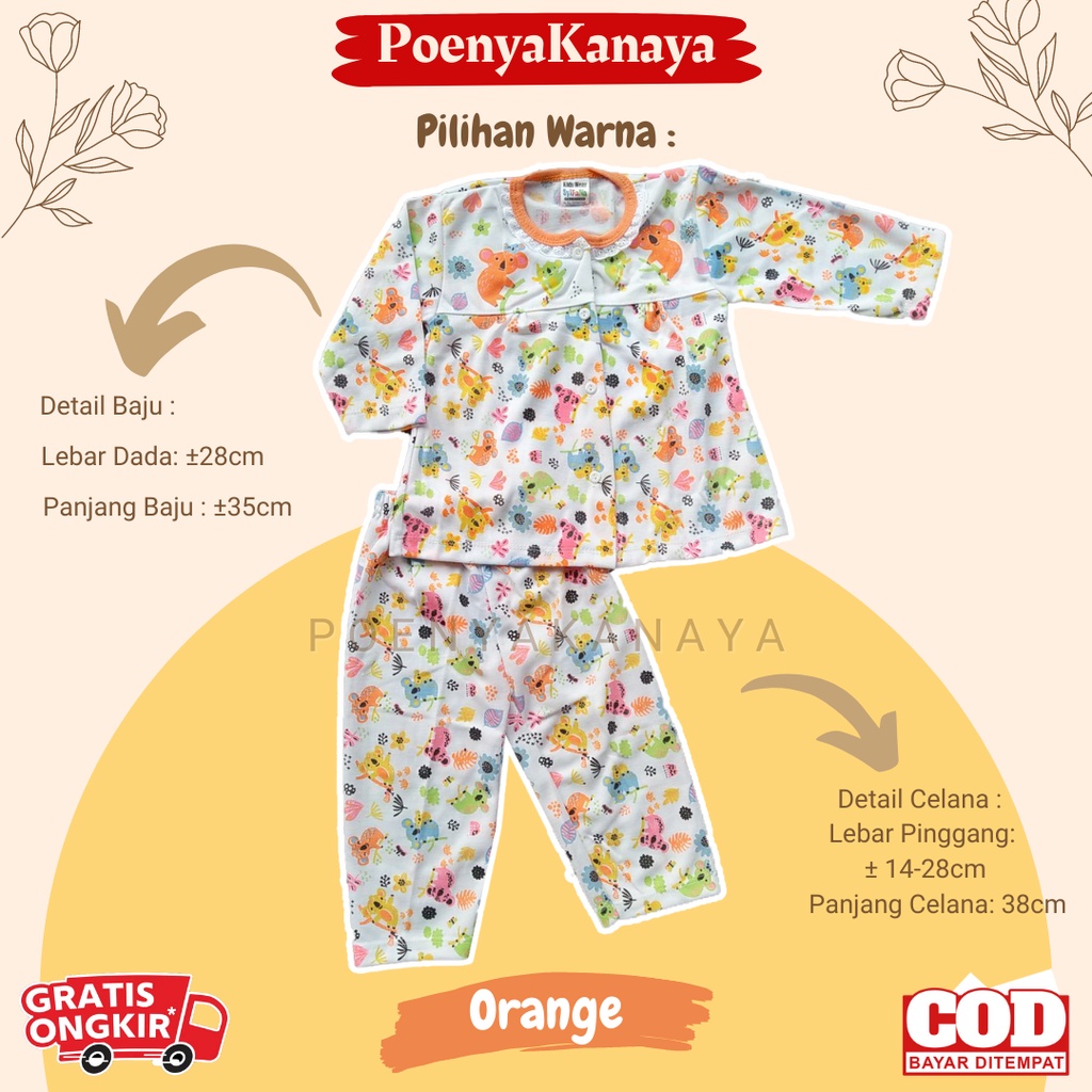 Setelan Baju Bayi Piyama Bayi Panjang Perempuan KOALA Syifana 6-18 bln SPY119