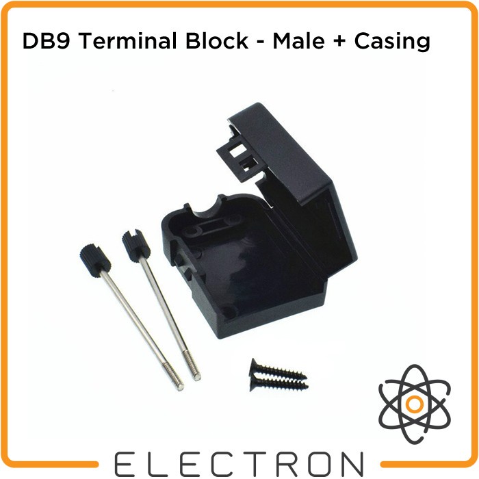 DB9 Terminal Block Male + Casing Header Adapter RS-232 RS232