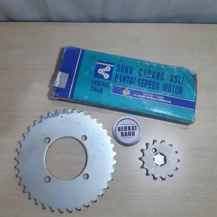 Gear Gir Depan Belakang Rantai  Set Yamaha V80 V75 V 80 V 75 V80SS Robot V80DX L2G L2SN YB100 YB 10