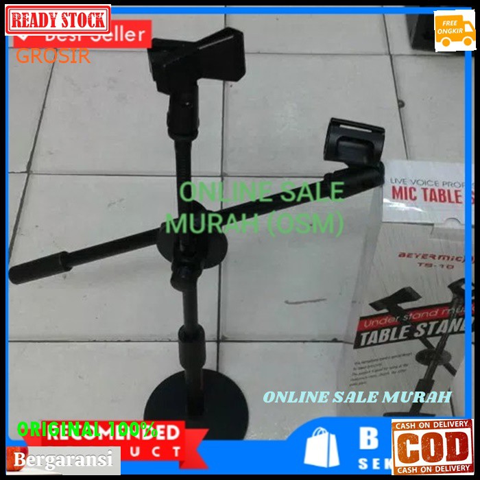 G111 stand mic kaki bulat holder standing pendek dual microphone mik penyangga universal mikrophone tiang pegangan tripod bundar bulet double dobel STAND MIC DUAL PENDEK KAKI BULAT G111 ORIGINAL 100%  Garansi MIC TIDAK AKAN JATUH  Bisa segala MIC  Stand M