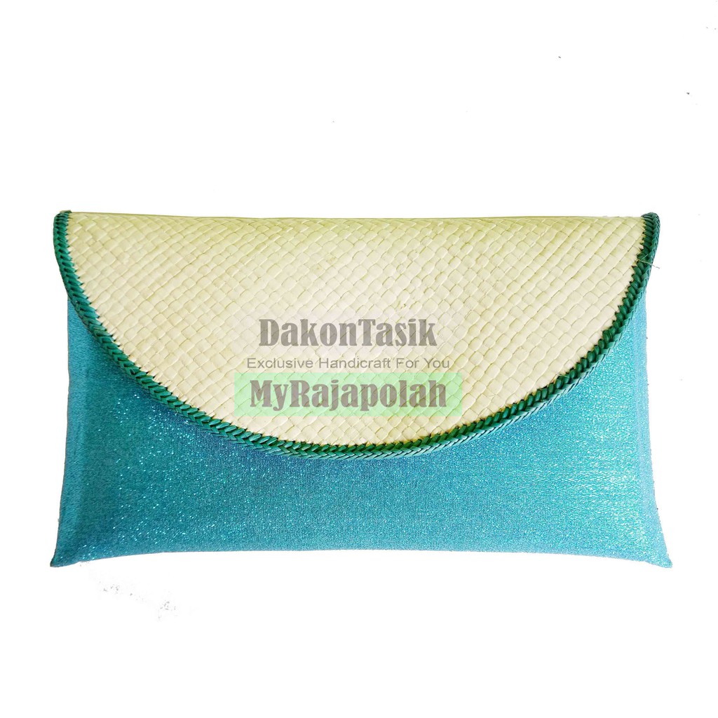 DT-17167 Dompet Pesta Anyaman Pandan Glitter Blink