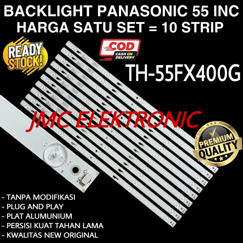 BACKLIGHT TV LED PANASONIC 55 INC TH 55FX400G 55FX400 TH55FX400G LAMPU BL 55 INCH