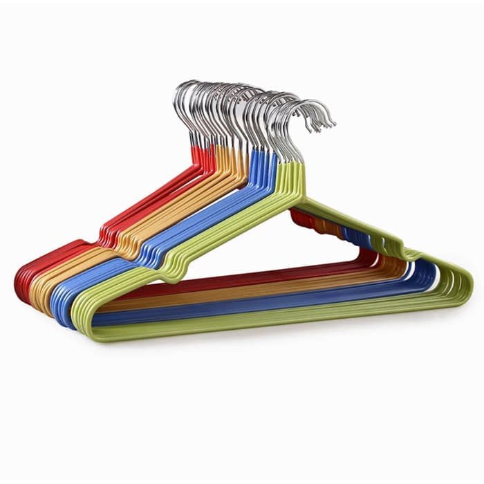 Hanger anti Selip Stainless - 10pcs Warna