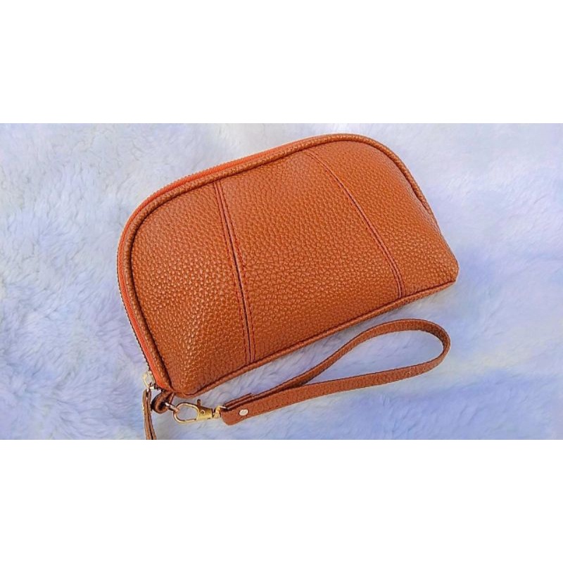 Dompet Wanita Kerang Oval Pouch Hp Dan Uang Alat Makeup kosmetik Wallet Card ID cewek terbaru motif kulit