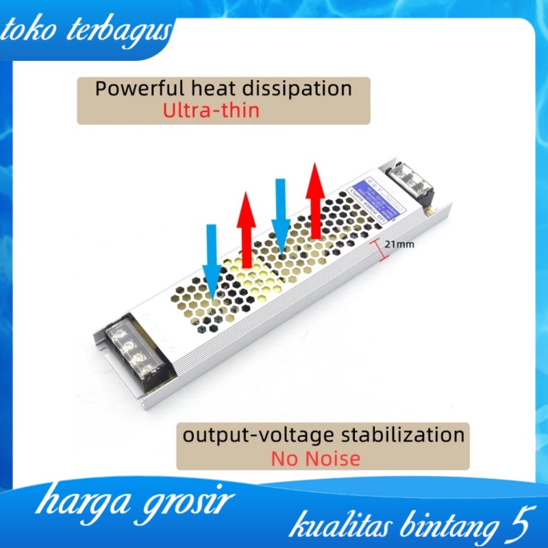 Power Supply Slim Kipas Trafo Adaptor 12V Adaptor Led Strip CCTV Lampu Sorot LED  Awet Berkualitas