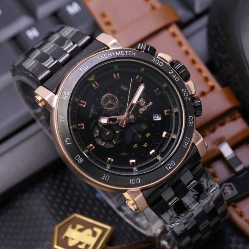 Jam Tangan Pria Tetonis Original New Bonus Tali Kulit
