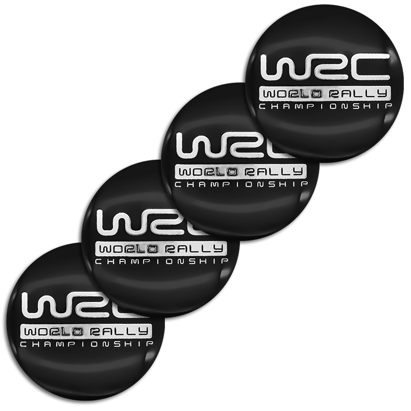 4pcs Stiker Emblem Logo WRC 56mm Untuk Tengah Velg Mobil