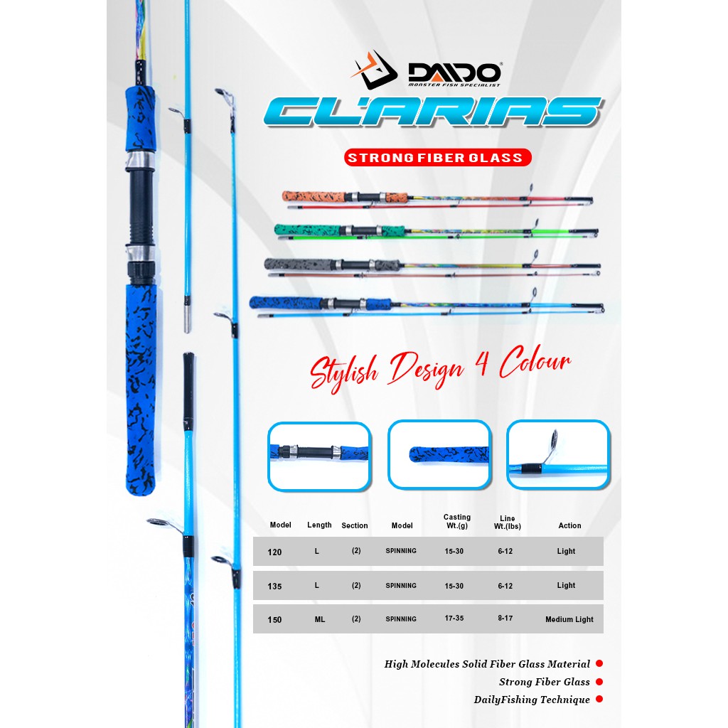 JORAN PANCING DAIDO CLARIAS SOLID FIBER 120CM 135CM 150CM