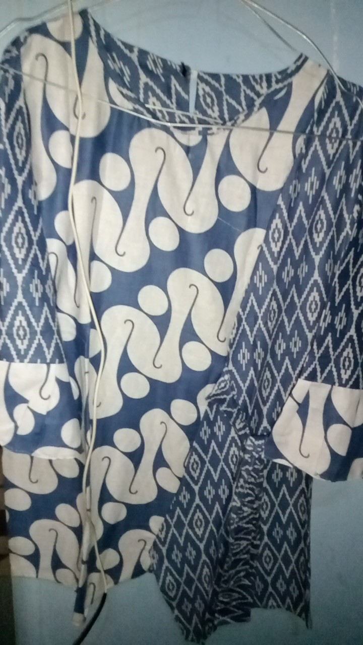 Blus Heyna Blus Batik Cewek Blouse Batik Kerja Atasan Batik Muslim Seragam Batik Modern Muslim Lucu