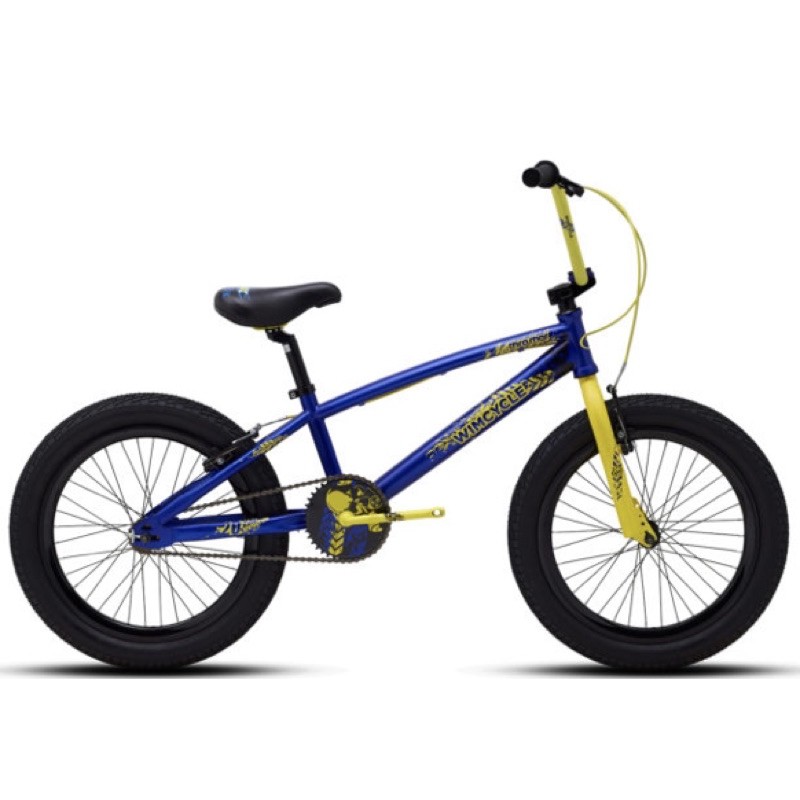 SEPEDA BMX WIMCYCLE THRASHER 20 INCH BLUE YELLOW