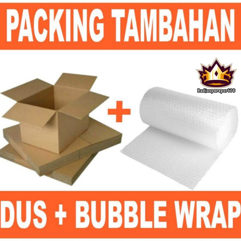 

TAMBAHAN KARDUS PACKING + BUBLE WARP AGAR BARANG ANDA SELAMAT SAMPAI TUJUAN