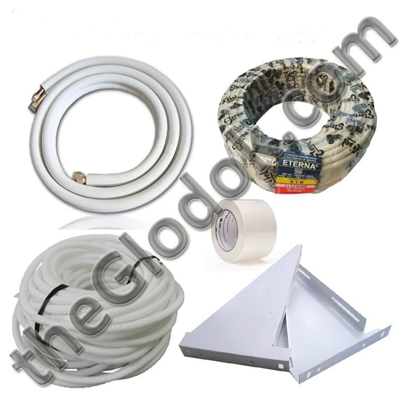 Paket instalasi pemasangan AC 1/2 pk - 1 pk pipa hoda