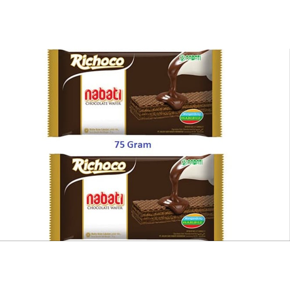 

Wafer Richeese / Richoco Nabati 75gr rasa Coklat Keju