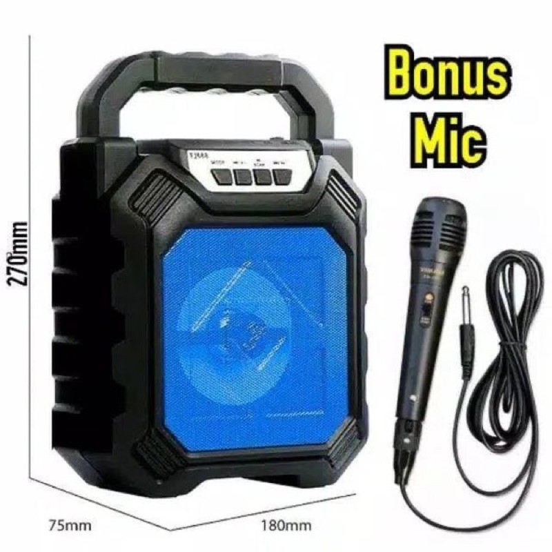 SPEAKER 668 - SPEAKER BLUETOOTH plus MIC KARAOKE JPJ -668 WIRELESS BLUETOOT BASS dan MIC