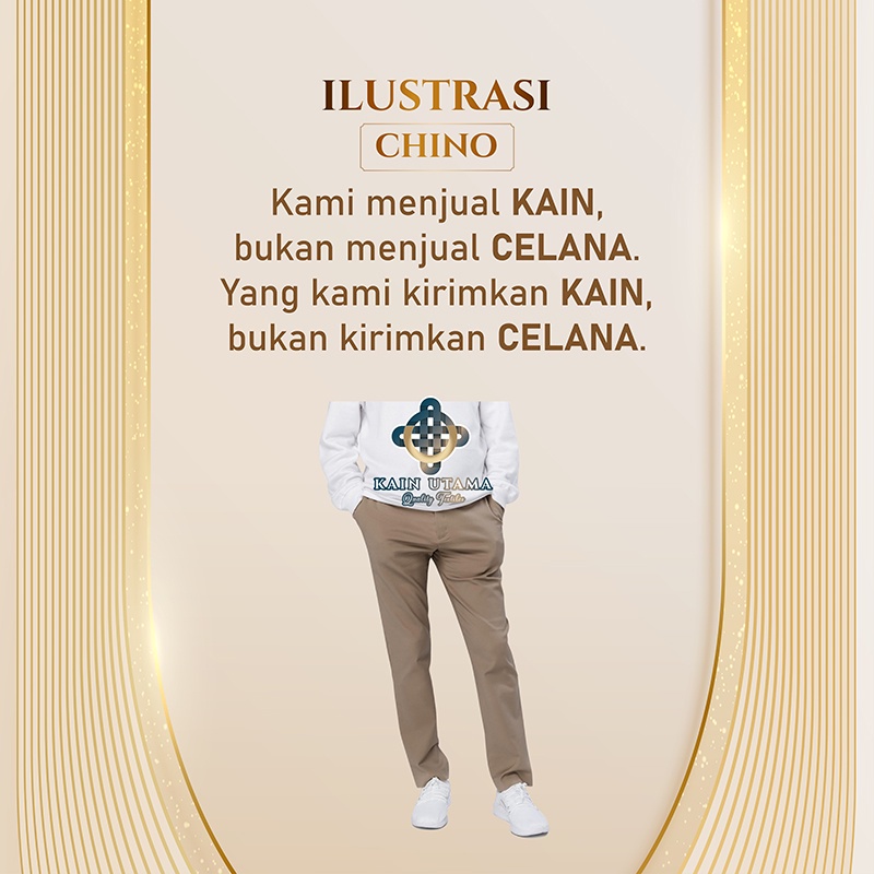 Kain Chino Chinos Bahan Kain Celana Chino Katun Stretch Twill Sweeding Meteran