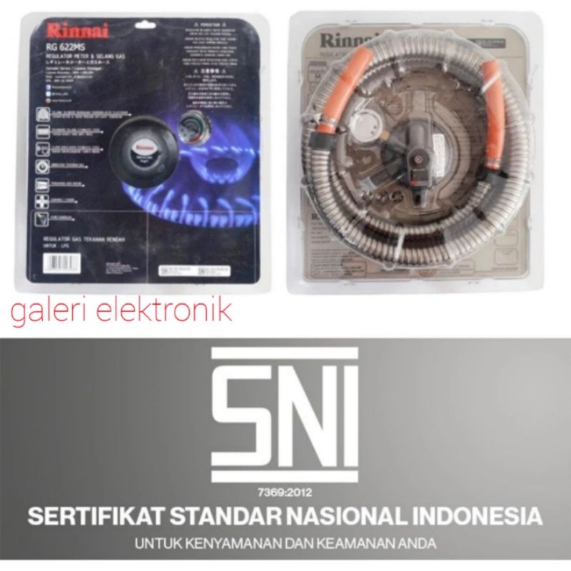 Selang gas paket meter,Regulator Rinnai anti tikus,anti karat SNI