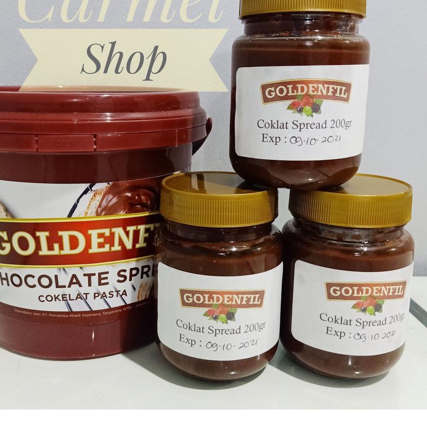 

SF5♝ Goldenfil Coklat Spread 200gr [Repack] / Selai Coklat TANPA Crunchy Harga Murah