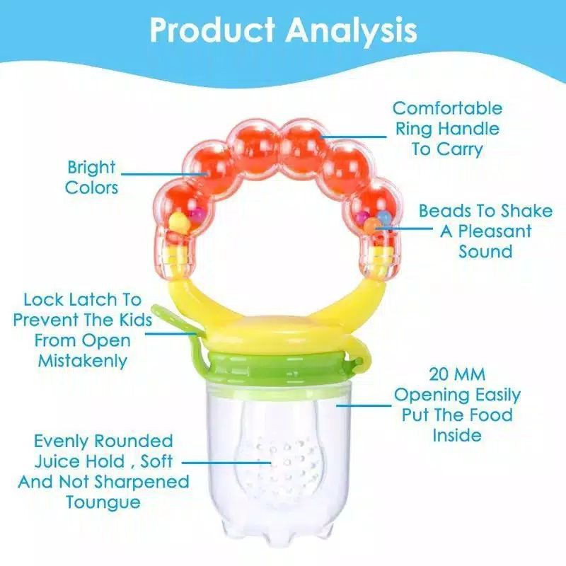 Baby Fruit &amp; Food Feeder / Empeng Buah Bayi Mainan Krincingan / Dot Buah Bayi / Fruit Feeder