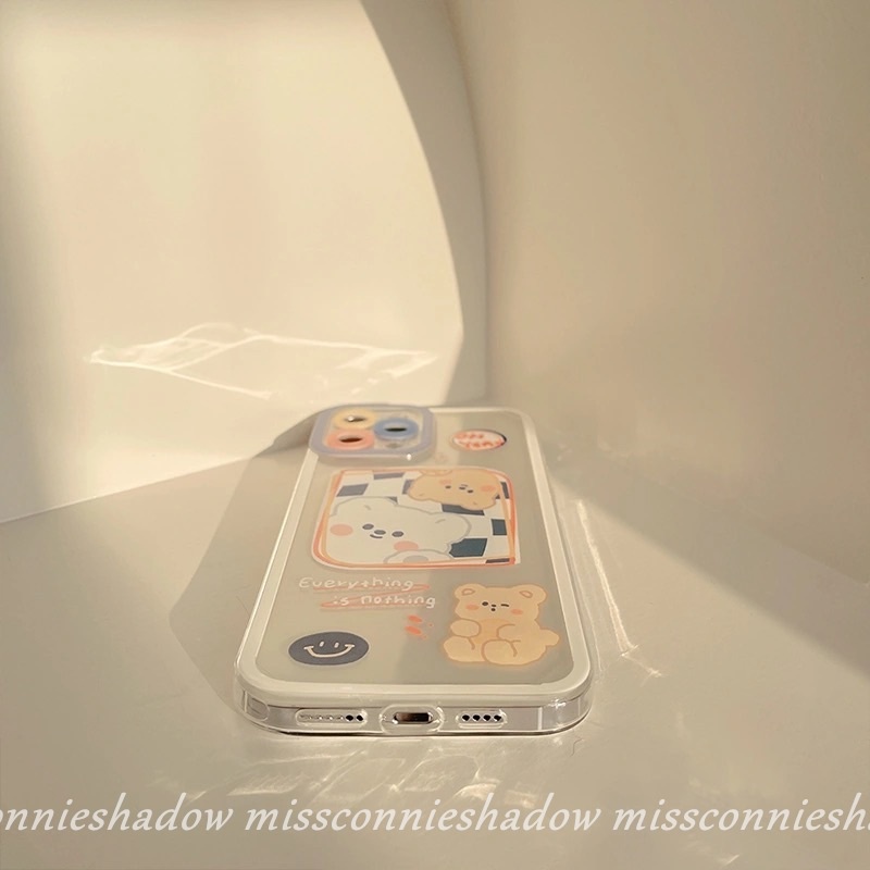 Samsung A12 A13 A53 A03 Core A33 A20 A30 A73 A52 A72 A22 A03s A71 A23 A20s A10s A21s A50 A51 A50S A11 A30S M22 M23 Cartoon Cute Bear Angel Eyes Shockproof Camera Protecor Soft Case-3