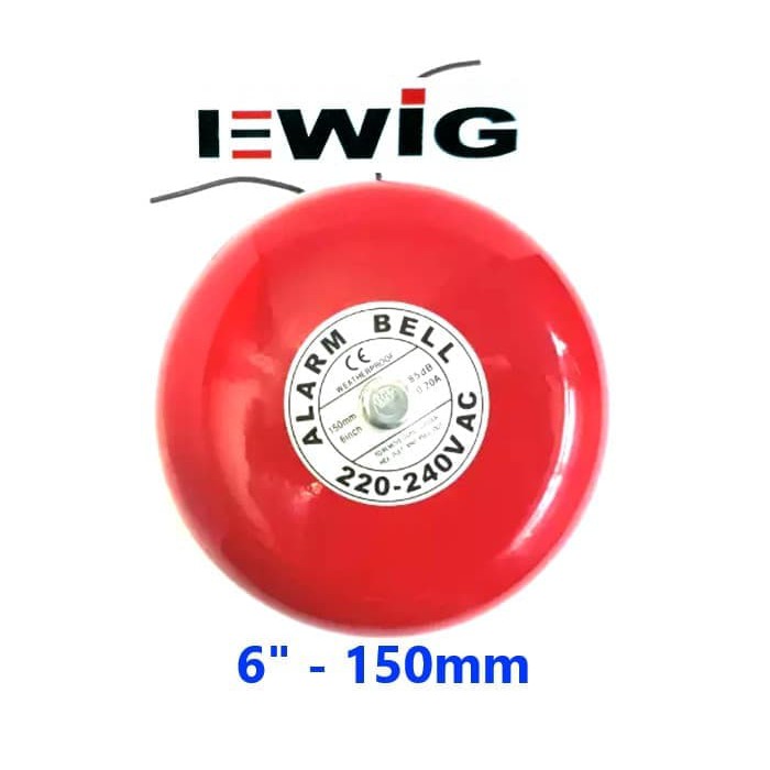 Round Alarm Baby Bell Kring 6&quot; (150mm) / Round Bell / Alarm Listrik / Alarm Bell 6inch