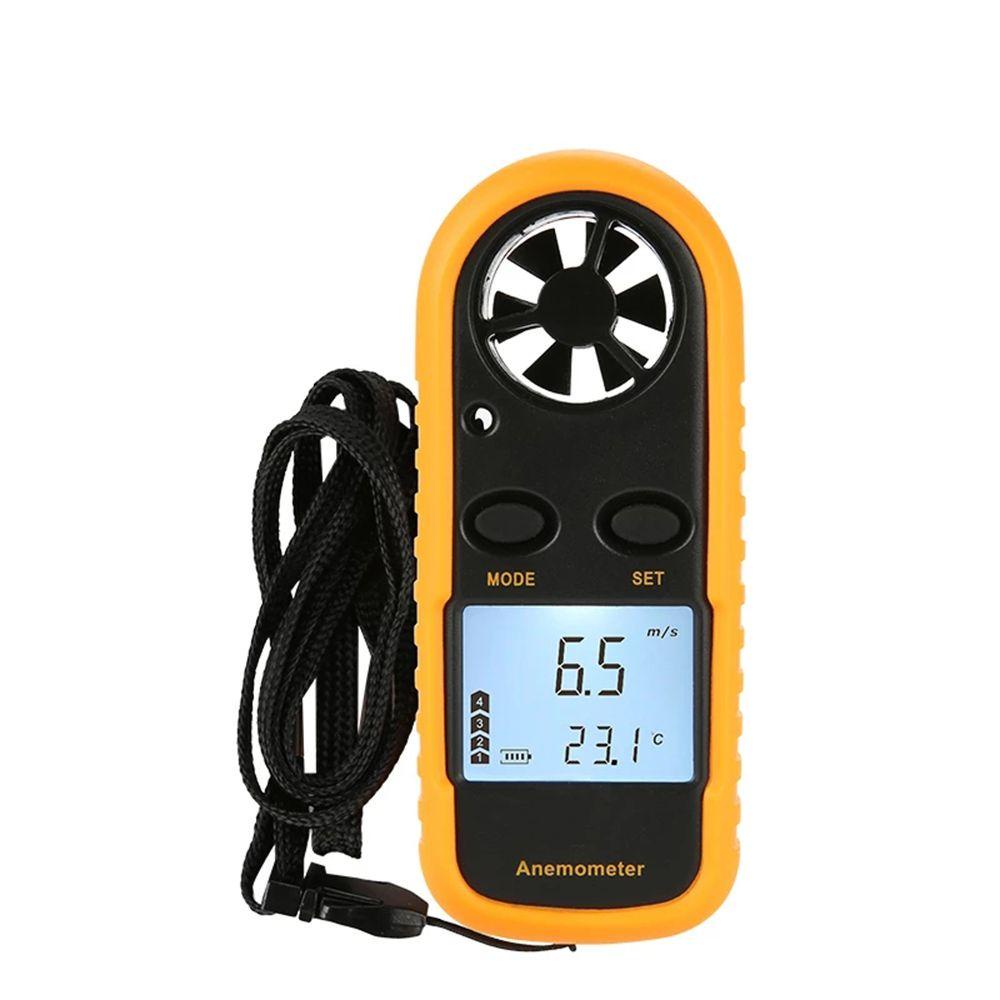 Solighter Digital Anemometer High Precision Hand-Held Temperature Tester Anemometro LCD Backlight Display Pengukur Kecepatan Angin