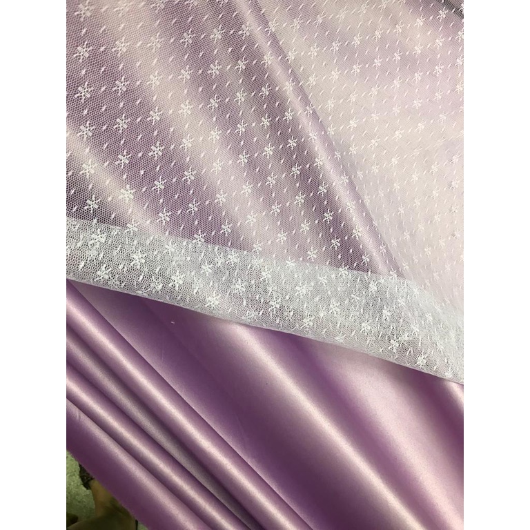 Kain Tile Halus Dot &amp; Snow / Motif Bintik / Soft Tulle Polkadot Meteran