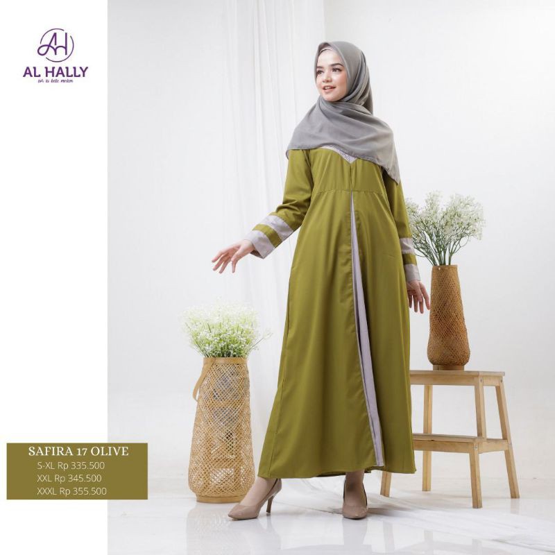 GAMIS DEWASA BAHAN KATUN TOYOBO//ALHALLY SAFIRA 17 OLIVE//SIMPLE KEKINIAN //POLOS//OOTD CASUAL SYARI