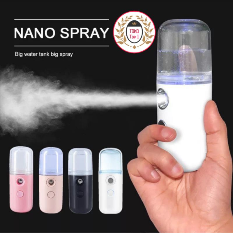 NANO SPRAY PERAWATAN WAJAH MINI PORTABLE USB PELEMBAB WAJAH HANDY MIST SPRAY AIR FRESH LEMBUT