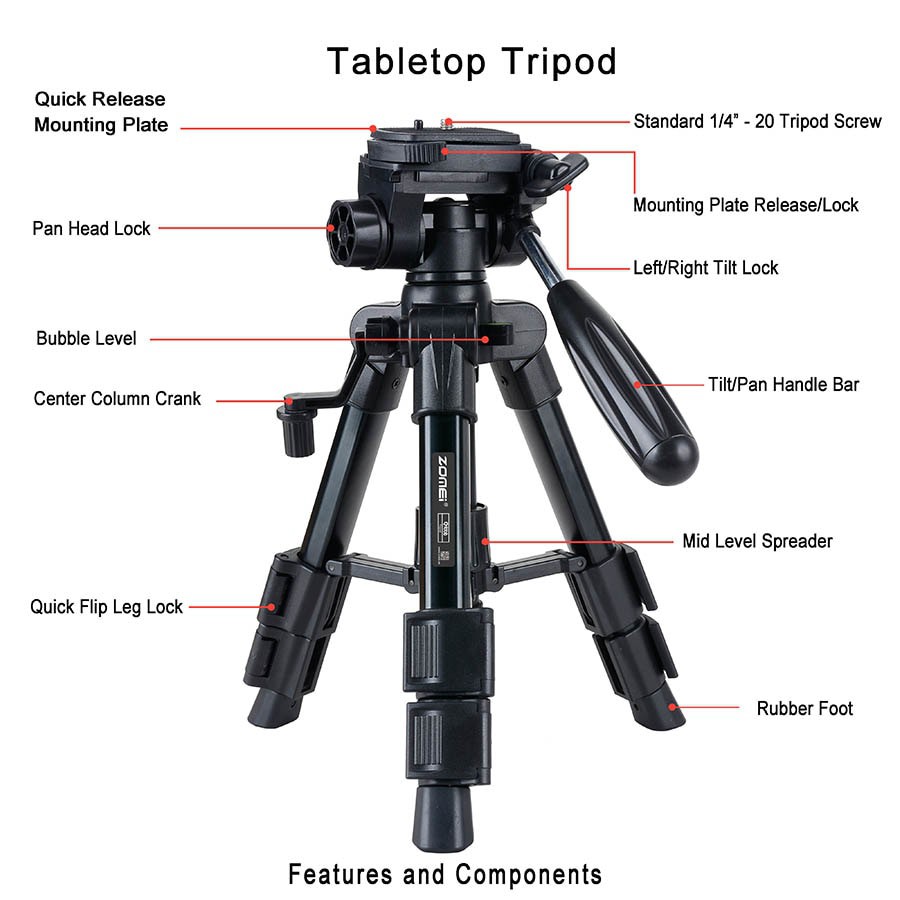 Professional DSLR Tripod &amp; Ball Head