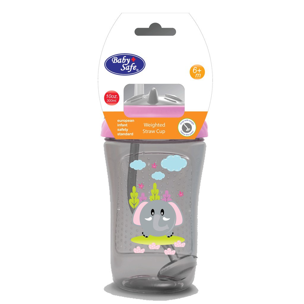 Castle - Baby Safe Sipper Cup With Weighted Straw FS405 - Botol Minum - Straw Cup