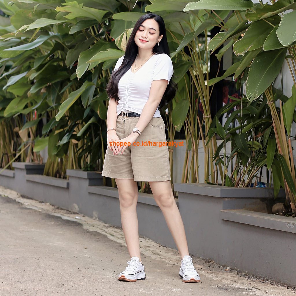 Hotpants Summer Polos Wanita Celana Pendek Wanita Pastel SIAP KIRIM