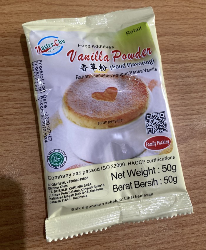 

Master Chu Vanilla flavoured powder 50gr sachet / Vanilla powder