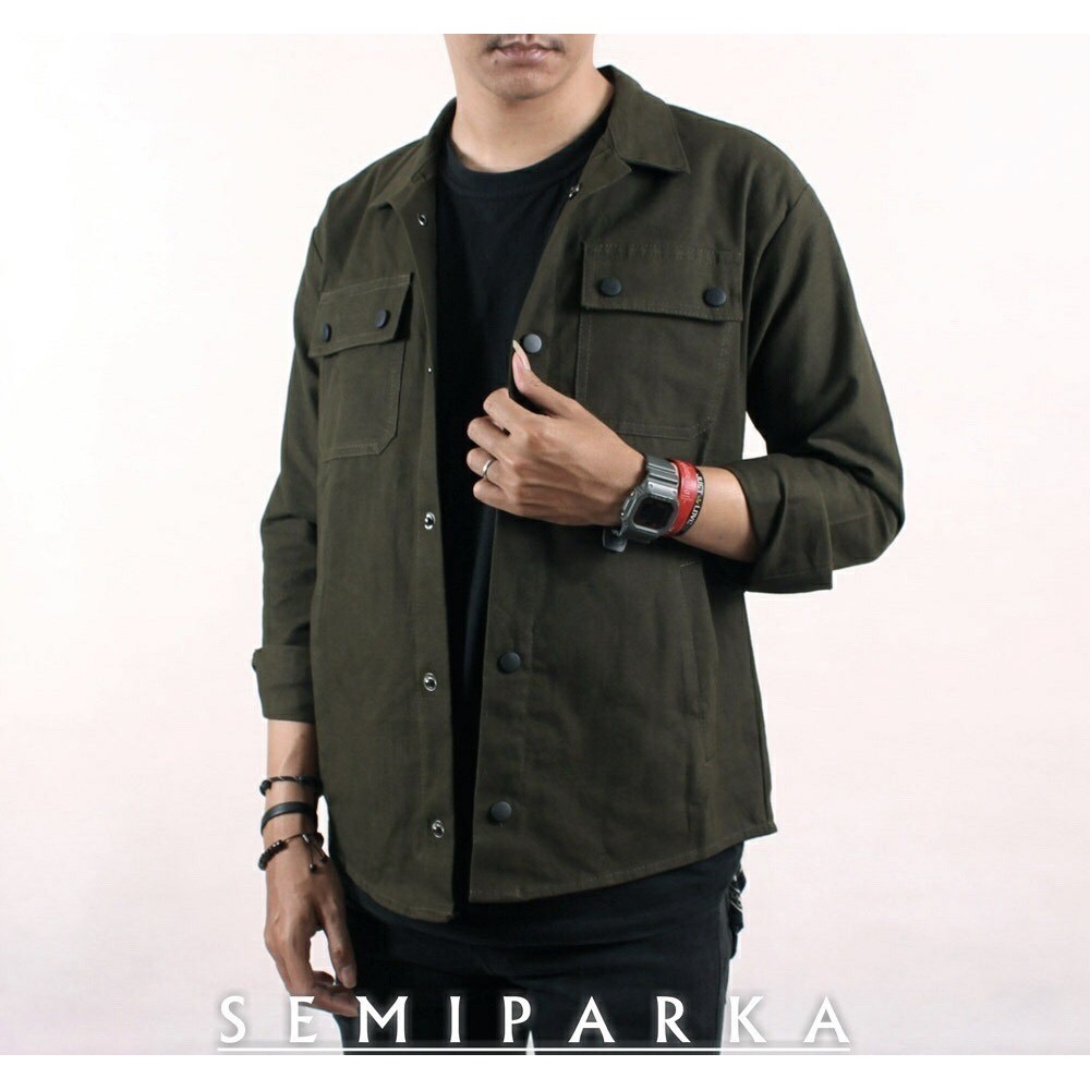 JAKET SEMI PARKA/ JAKET TRUCKKER / JAKET FIELD - SPRK ARMY