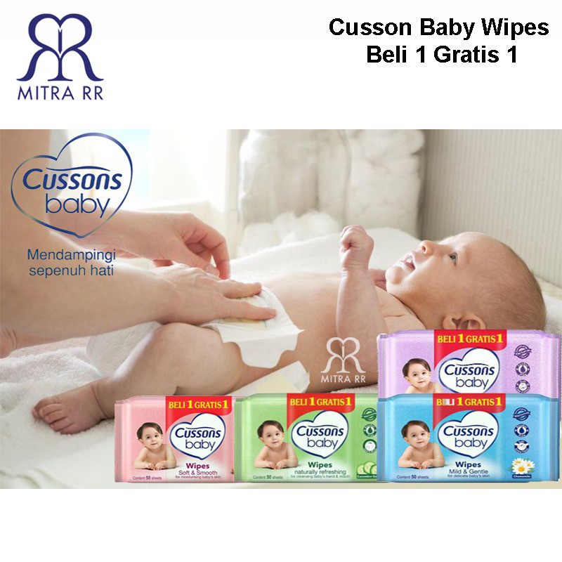 Tisu Basah Cussons Baby Wipes 50S Beli 1 Gratis 1 / Promo Tissue Tisu Basah Cusson Baby Wipes