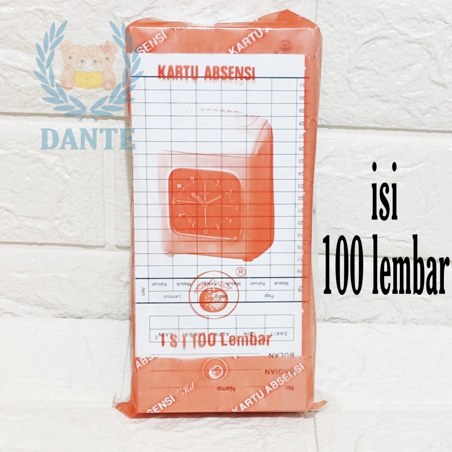 Kartu Absen Merek Jeruk 1 pak ( 100 lembar )