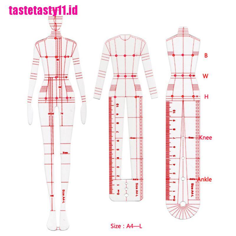 【TTID】Fashion Drawing Ruler Figure Drawing Template for Fashion Design Sketch T