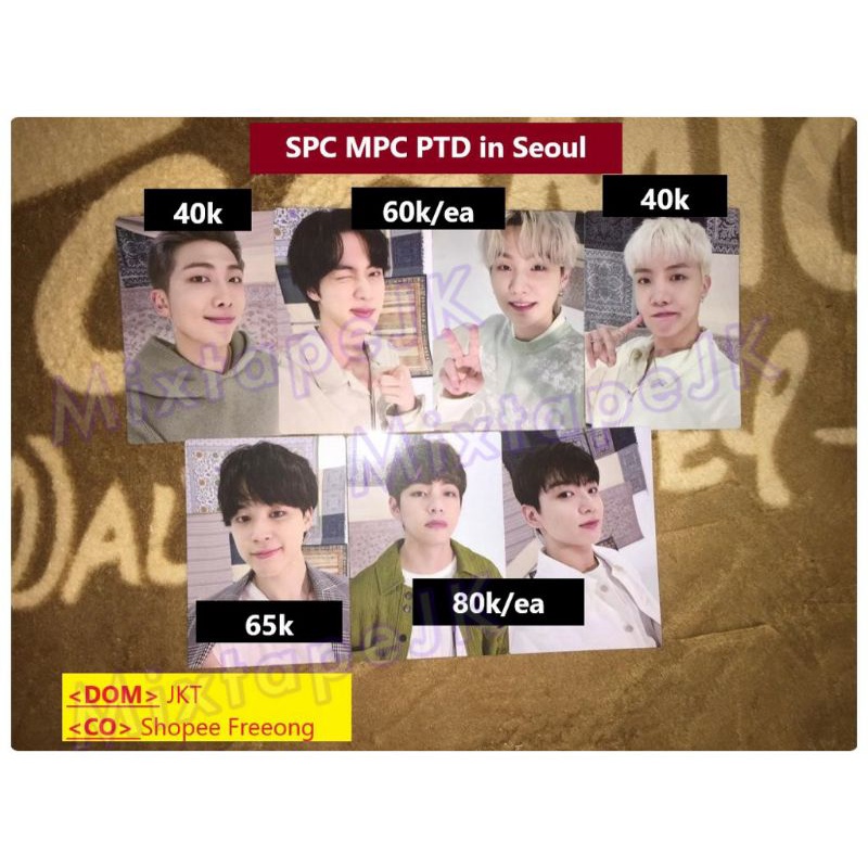 Official BTS MPC PTD in seoul rm jin suga jhope jimin tae jk