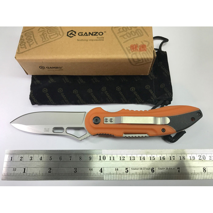 Terbatas - Ganzo G621 Pocket Knife Pisau Portable Camping Hunting Survival Knive Kamusneptunus