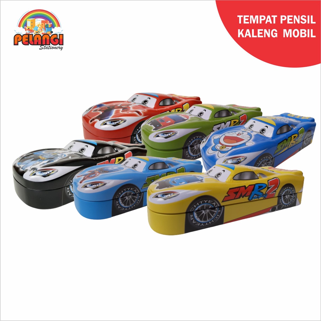 

Tempat pensil kaleng motif mobil