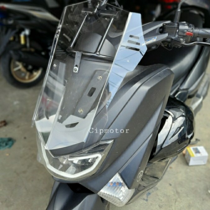 Visor windshield Nmax 2015 - 2019 tinggi 58 cm model Kathem - Clear