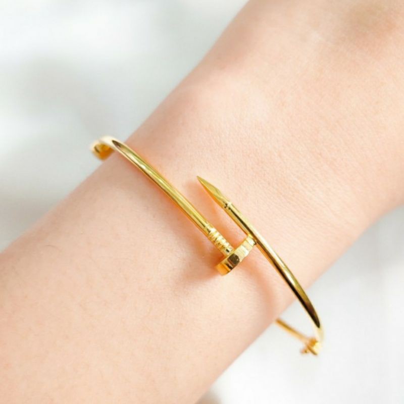 Gelang Wanita Bangle Paku Etnik Perhiasan Emas asli emas