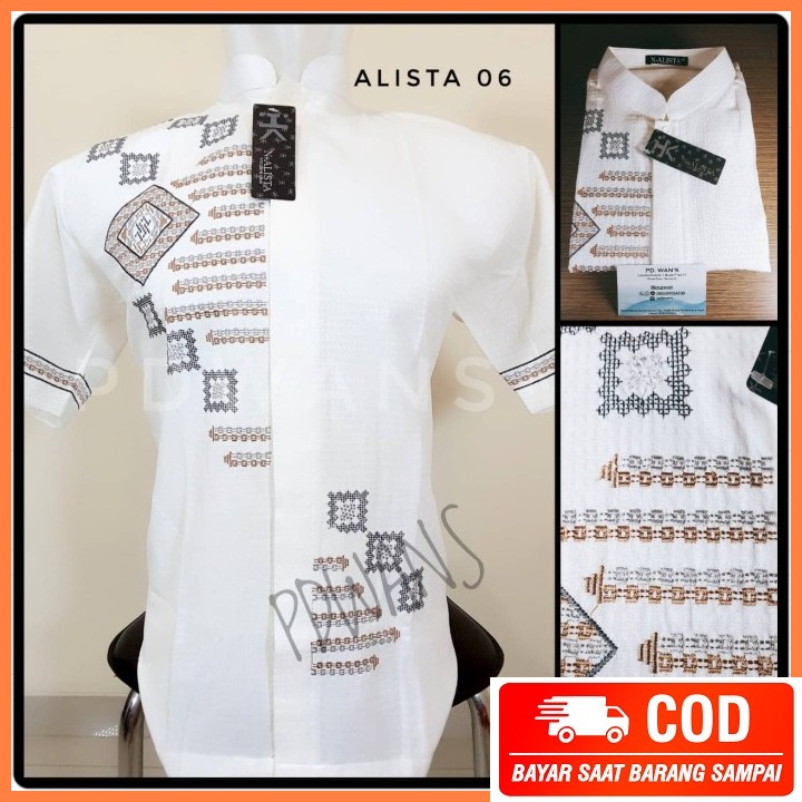 Kemeja Koko Rabbani Kemko Qadafi Baju Muslim Lengan Pendek Rabani DB922 Baju Koko Lengan Pendek Put