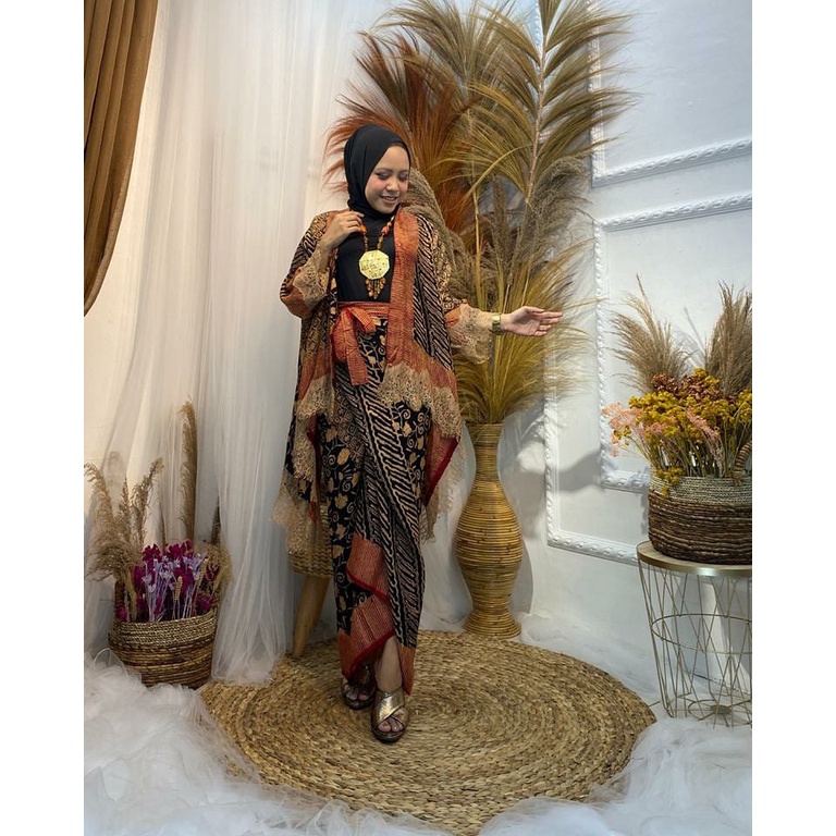 BAJU SETELAN WANITA VISCOSE SUTRA MIX BROKAT PREMIUM