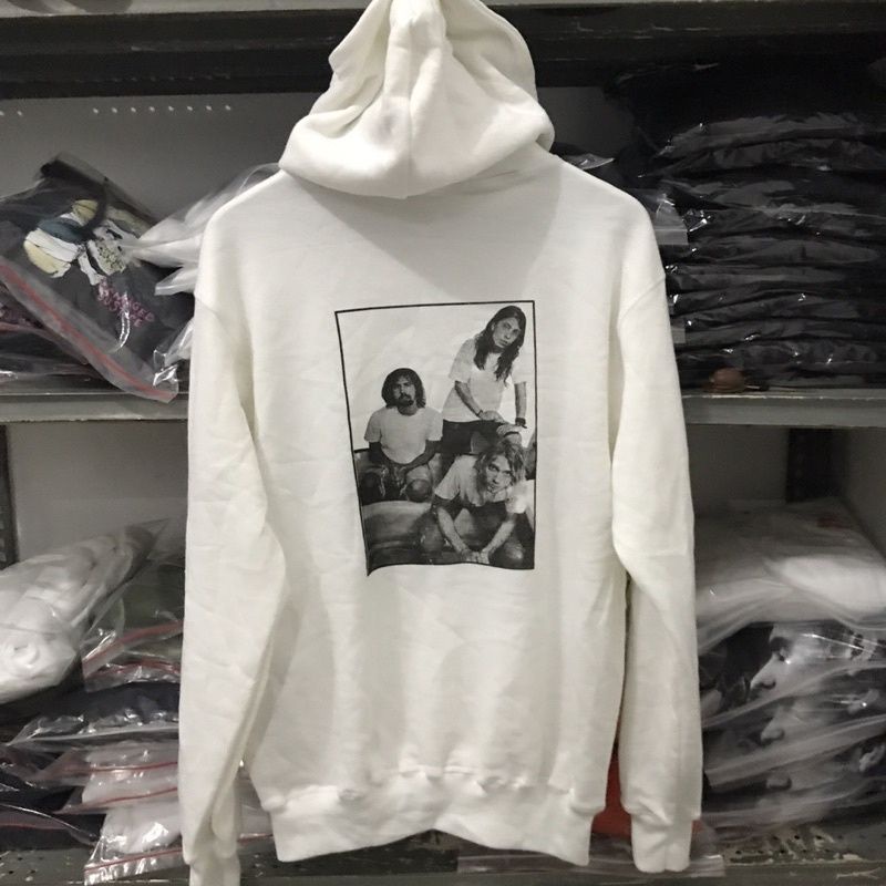 HODDIE H&M NIRVANA BOX LOGO WHITE | OUTERWARE | SWEATER