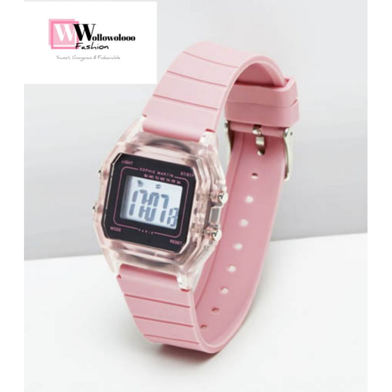 JAM TANGAN WANITA PINK DIGITAL SOPHIE PARIS JTX32OD1