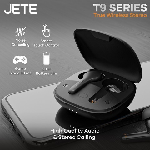 TWS JETE T9 Earbuds Bluetooth Gaming - GARANSI RESMI